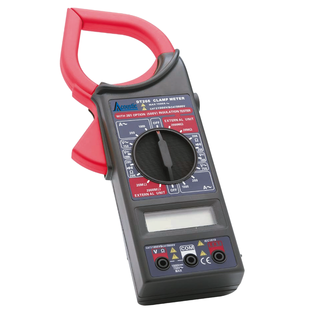 AMPERIMETRO DIGITAL GRANDE, CON PINZA