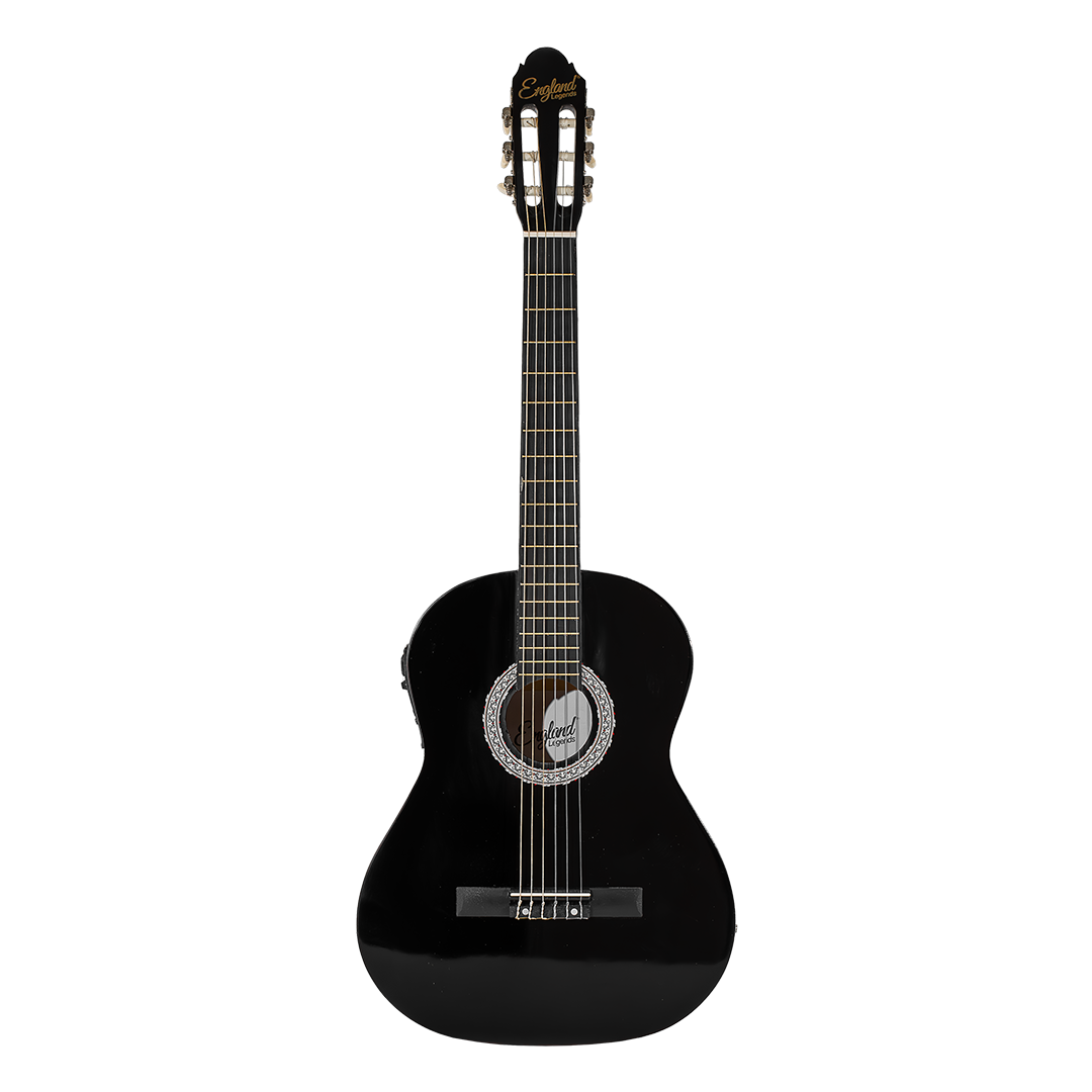 GUITARRA ELECTROCLASICA 39", COLOR NEGRO, INCLUYE  BOLSO, SET DE CUERDAS, CORREA, AFINADOR, CABLE CON CONECTORES