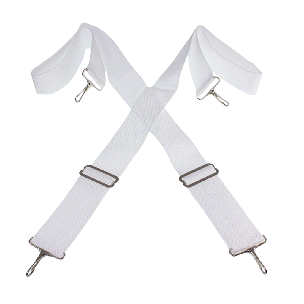 CORREA PARA BOMBO BANDA DE GUERRA, MATERIAL POLIPROPILENO, COLOR BLANCO