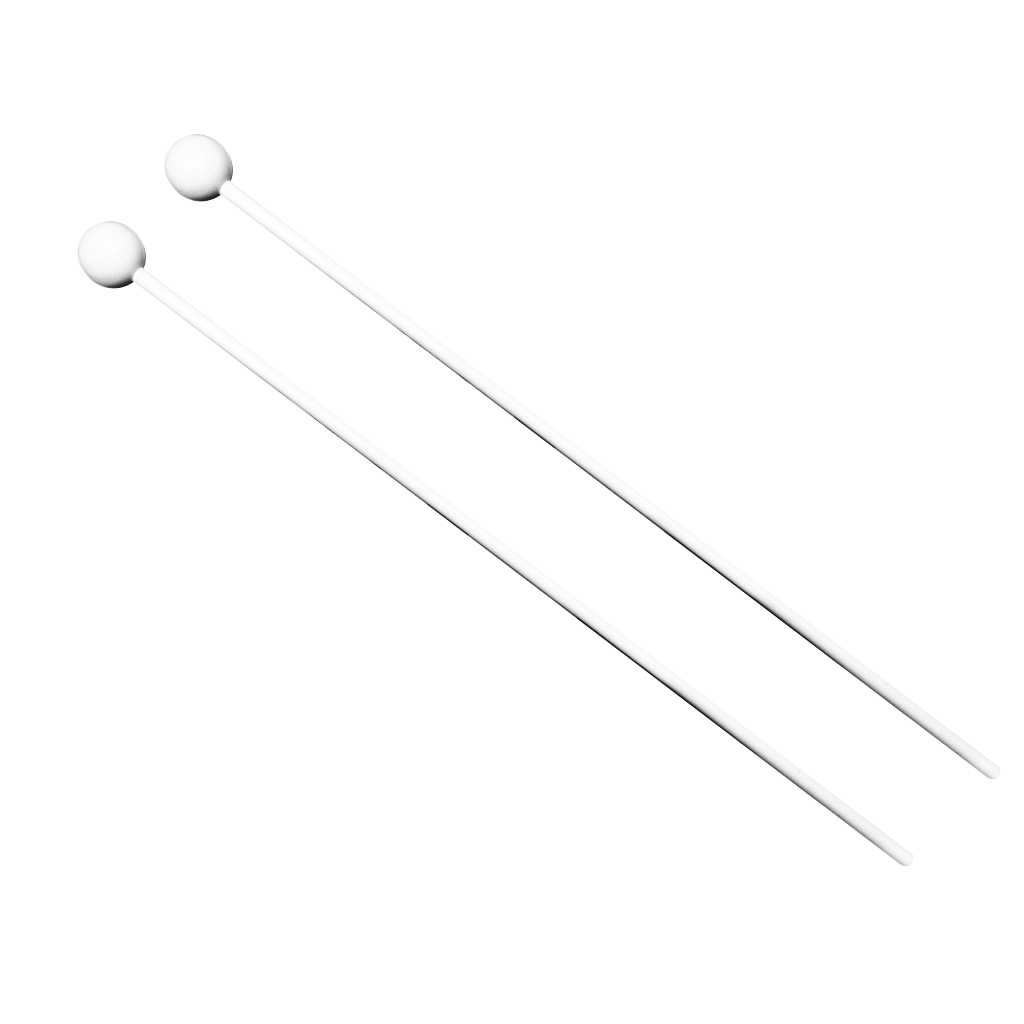 PAR DE BAQEUTAS PARA LYRA CON PUNTA REDONDA DE NYLON, COLOR BLANCO