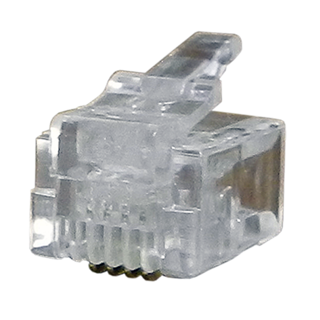CONECTOR PLUG RJ-10 4P4C, 4 CONTACTOS