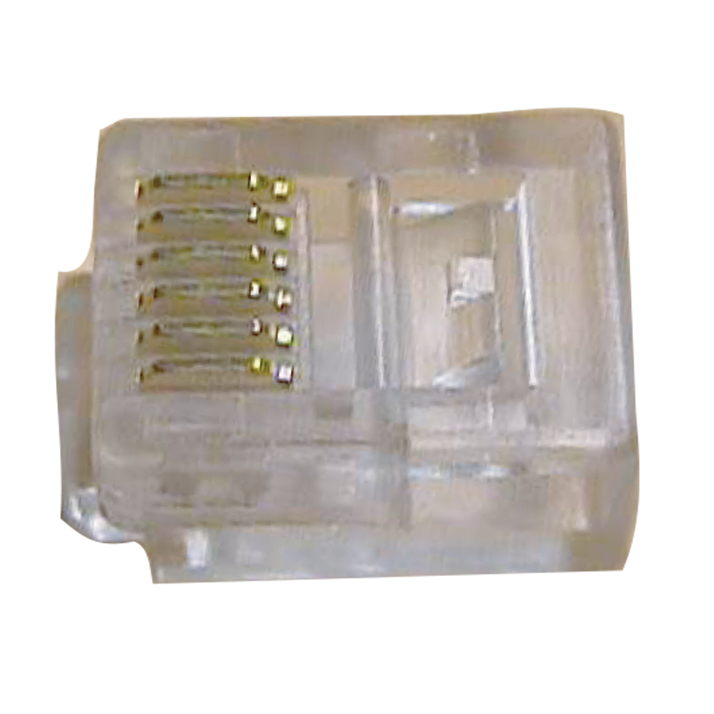 CONECTOR PLUG RJ-12 6P6C, 6 CONTACTOS