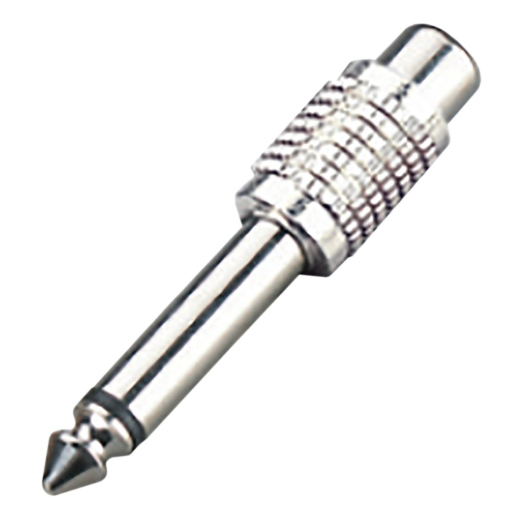 ADAPTADOR JAC RCA A PLUG 6.3MM, MONO, METALICO
