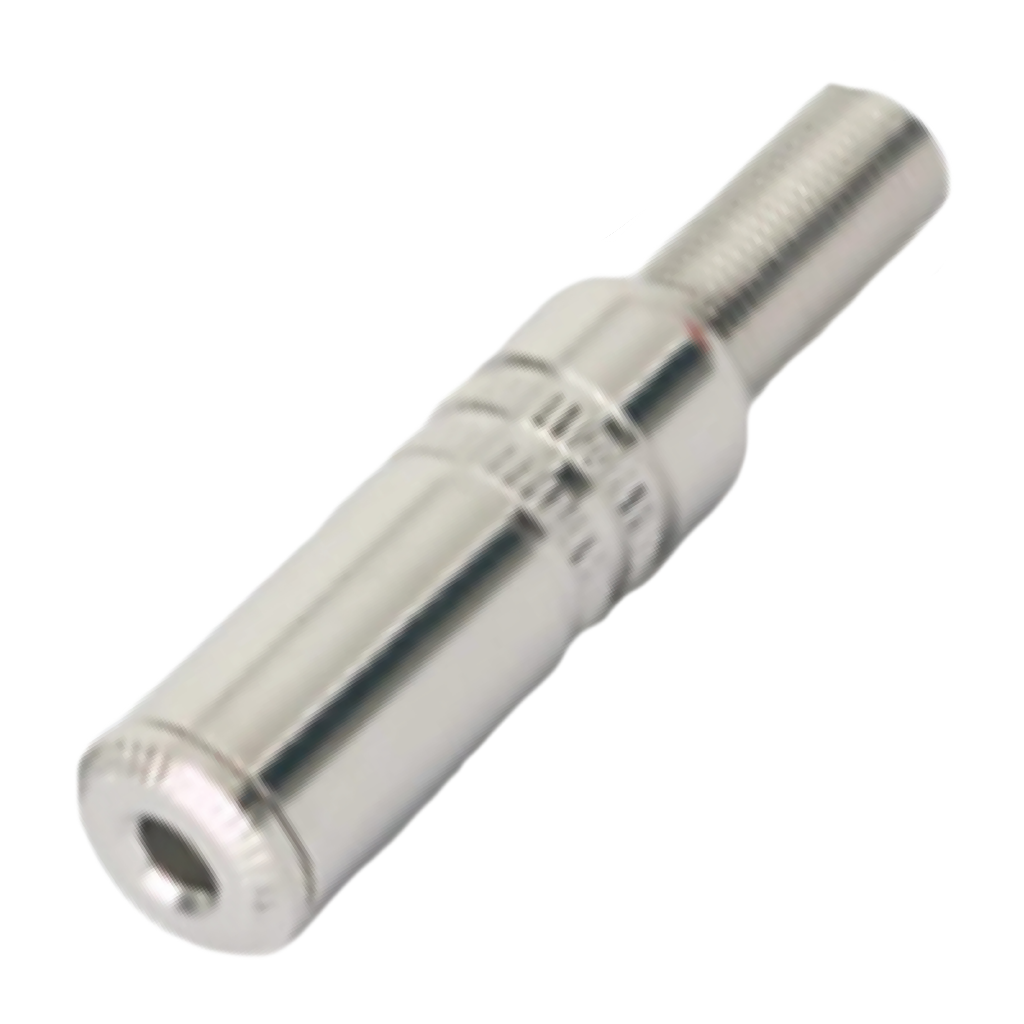 ADAPTADOR JACK 3.5 MM MONO, CON RESORTE, METALICO