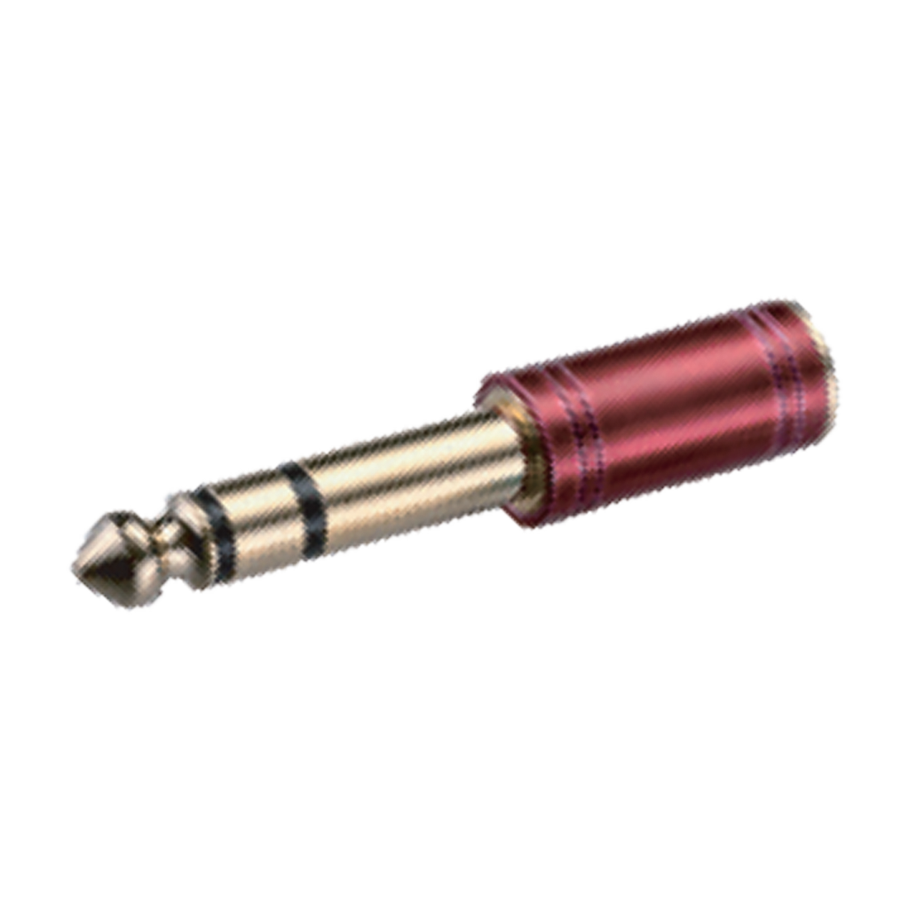 ADAPTADOR JACK 3.5MM A PLUG 6.3MM ESTEREO, METALICO