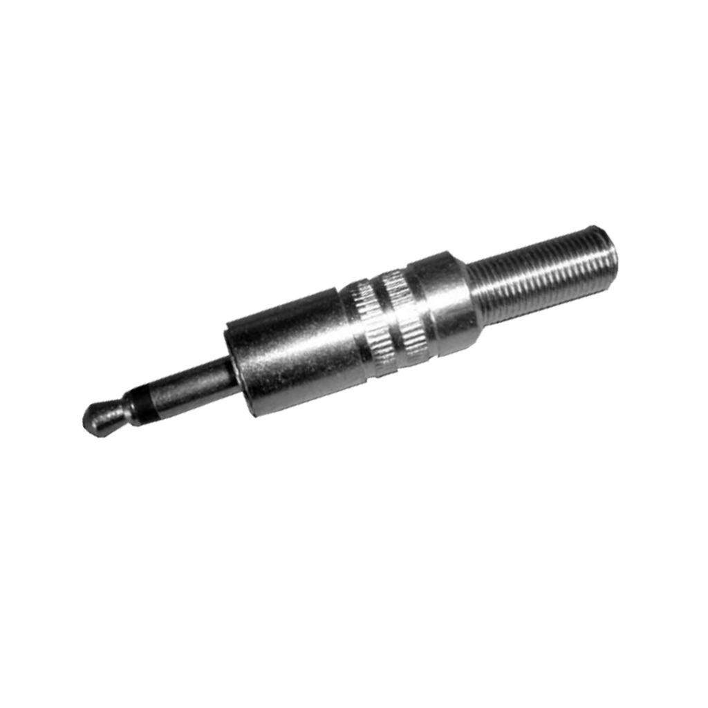 PLUG 3.5MM, CON RESORTE, MONO, METALICO