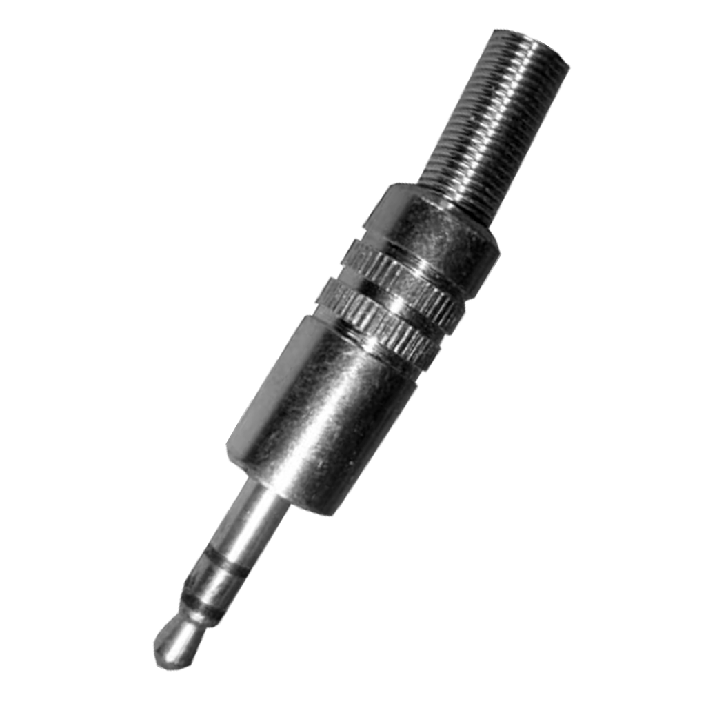 PLUG 3.5MM, CON RESORTE, ESTEREO, METALICO