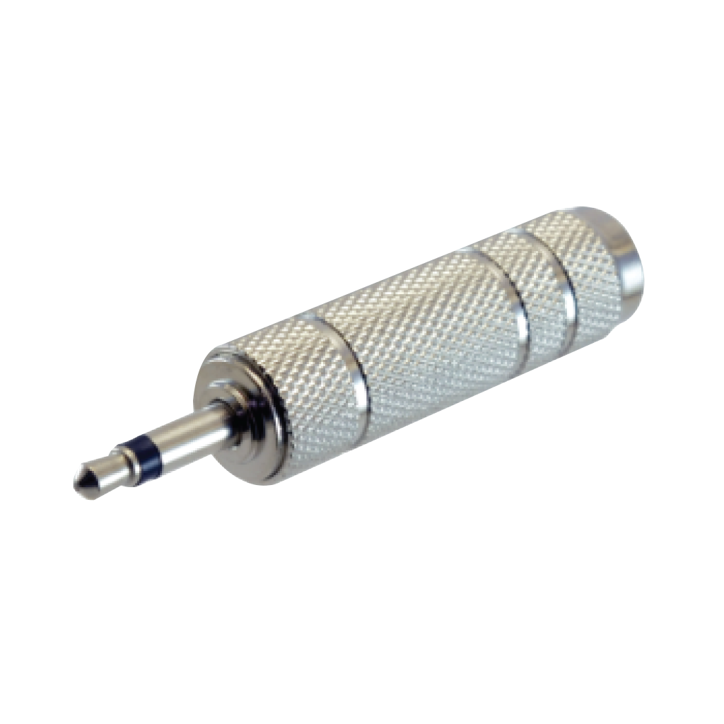 ADAPTADOR JACK 6.3MM MONO A PLUG 3.5MM MONO, METALICO