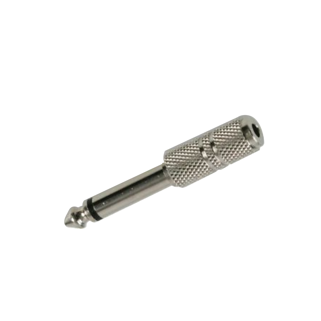 ADAPTADOR JACK 3.5MM A PLUG 6.3MM, MONO, METALICO