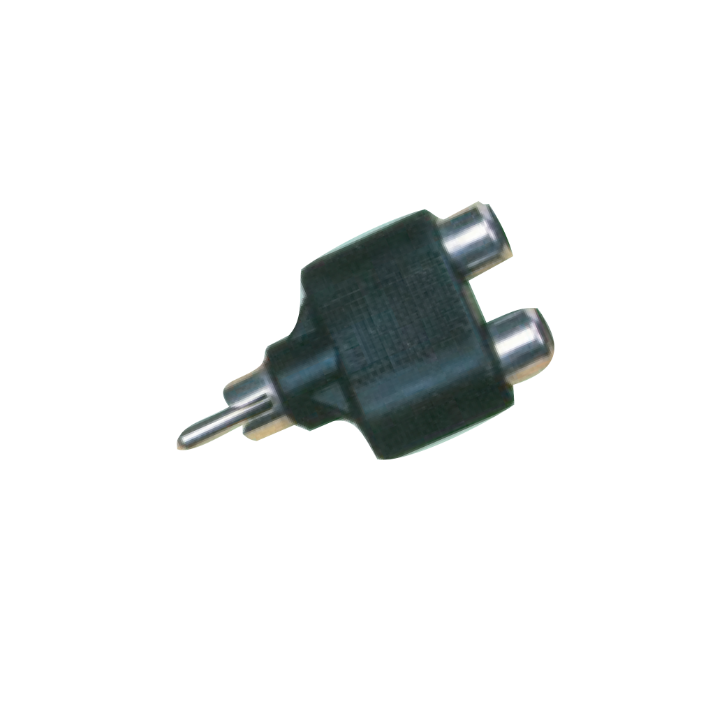 ADAPTADOR 2 JACK RCA A PLUG RCA, PLASTICO