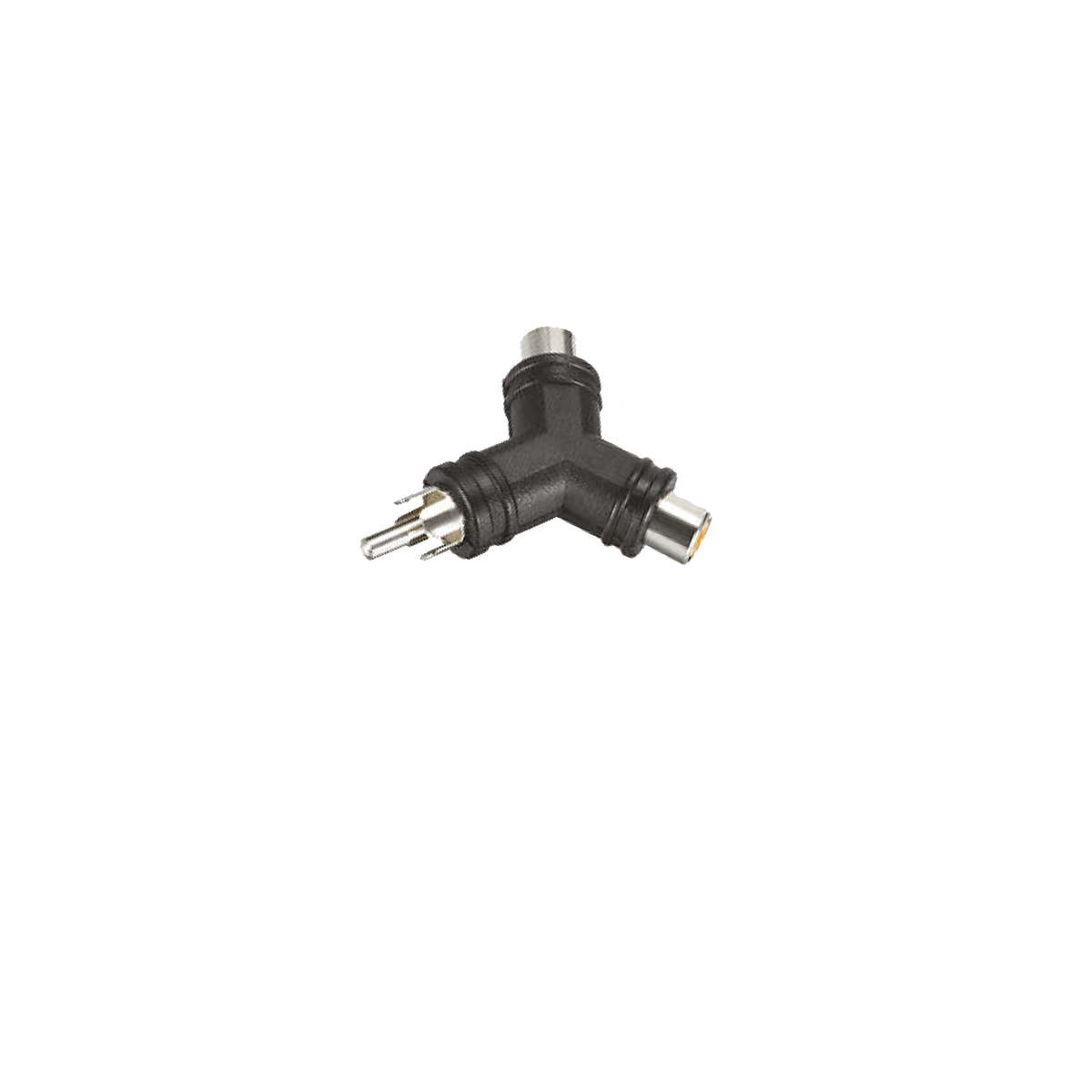 ADAPTADOR 2 JACK RCA A PLUG RCA, TIPO Y, PLASTICO