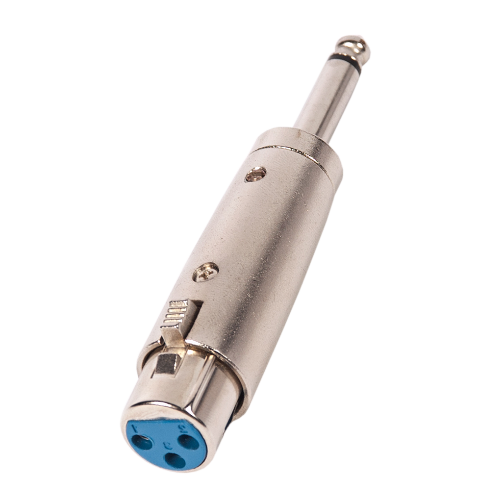 ADAPTADOR JACK XLR A PLUG 6.3MM MONO, METALICO