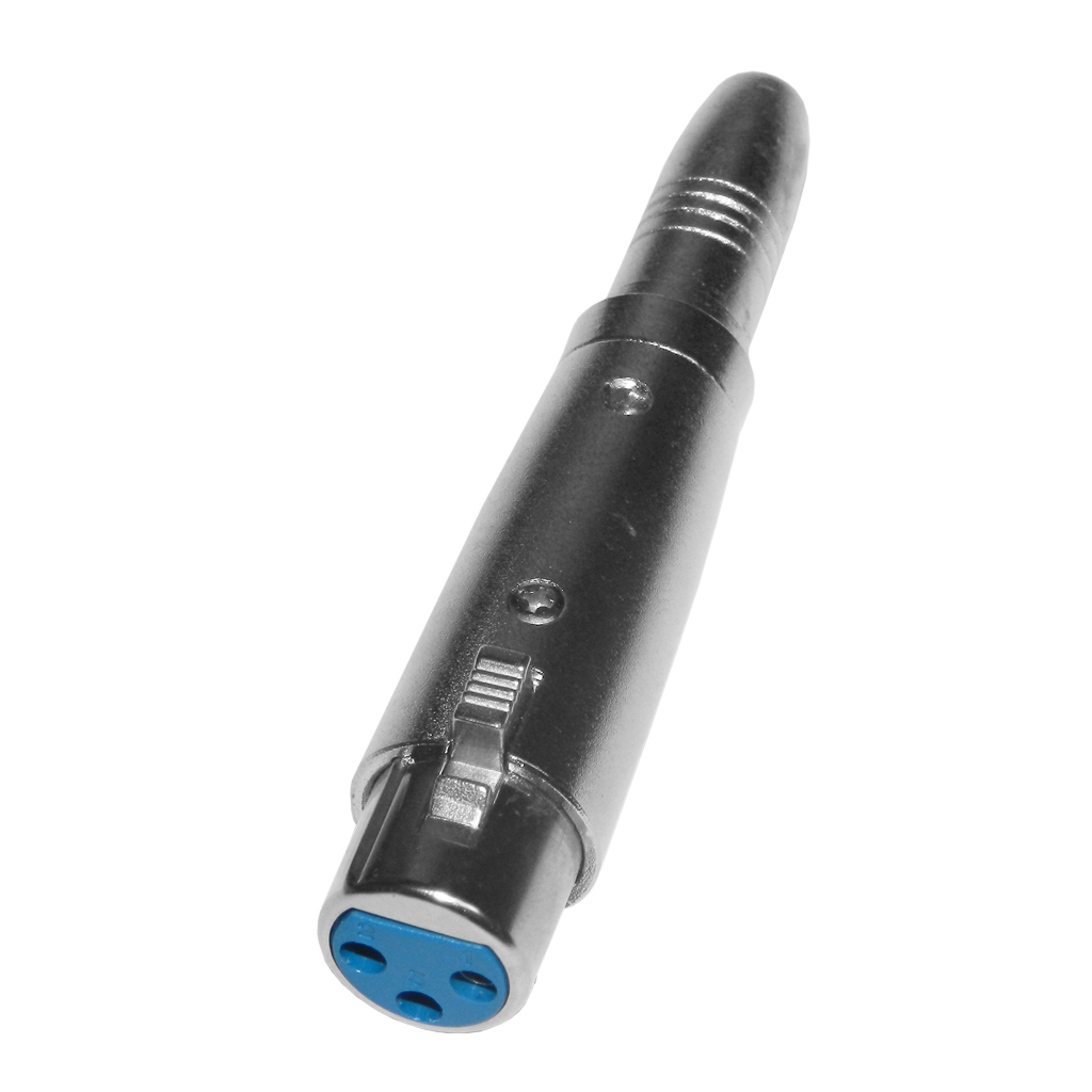 ADAPTADOR JACK 6.3MM MONO A JACK XLR, METALICO