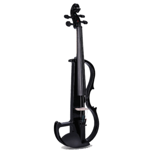 Violín Eléctrico sin Cuerpo con estuche, arco, perrubia, audífonos, cables