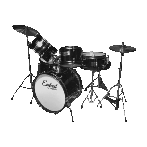 Drums para niños , Negro , 8 x 6 Pulg, 10 x 6 Pulg, 12 x 10 Pulg, 16 x 11 Pulg, ENGLAND LEGENDS EL-DRB4NG