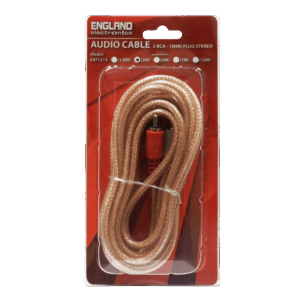 Cable para Audio 2 Plug RCA a Plug 3.5mm Estéreo, 3 m Long. Cable, ENGLAND ELECTRONICS EAT1514 3m