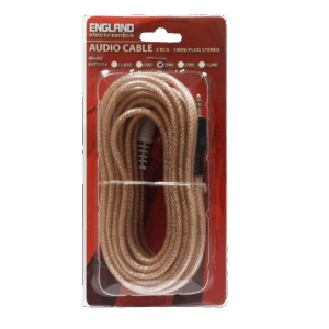 Cable para Audio 2 Plug RCA a Plug 3.5mm Estéreo, 5 m Long. Cable, ENGLAND ELECTRONICS EAT1514 5m