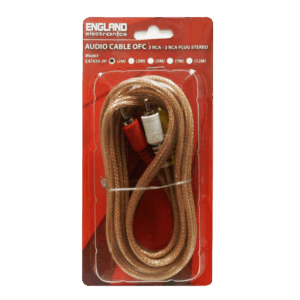 Cable para Audio 3 Plug RCA a 3 Plug RCA, 2 m Long. Cable, ENGLAND ELECTRONICS EAT435-3P 2m