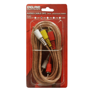 Cable para Audio 3 Plug RCA a 3 Plug RCA, 12 m Long. Cable, ENGLAND ELECTRONICS EAT435-3P 12m