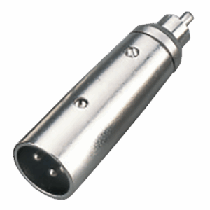 Plug Adaptador Plug XLR Macho a RCA macho, Aleación de Zinc con niquelado, ENGLAND SOUND PRO ES-MXRM