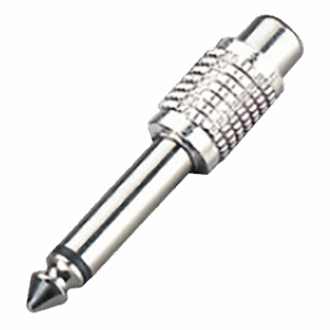 Plug Adaptador Plug RCA a 1/4" macho, Aleación de Zinc con niquelado, ENGLAND SOUND PRO ES-PA14RC
