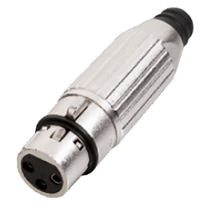 Plug XLR Jack XLR hembra de 3 Pines, Aleación de Zinc con niquelado, ENGLAND SOUND PRO ES-XF71