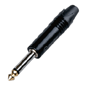 Plug 6.3 mm Plug Monofónico 1/4, Aleación de Zinc con niquelado, Aislación Baquelita, ENGLAND SOUND PRO ES-PM34BK
