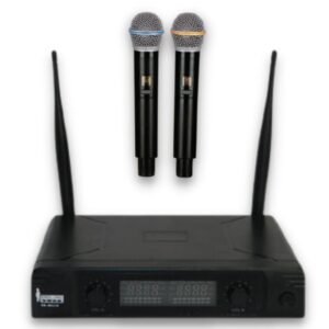 Microfono Pro Inalámbrico UHF Doble Canal de Frecuencia Seleccionable (2x20)  , ENGLAND SOUND ES-MU16