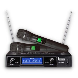 Micrófono Pro Inalámbrico VHF Doble Canal, ENGLAND SOUND SN-V66R 171.90-175