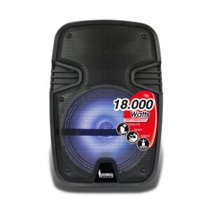 Caja Amplificada con Batería 8 Pulg de 18.000 W y bluetooth