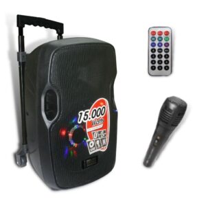 Caja Amplificada con Batería 10 Pulg 15000 W con bluetooth