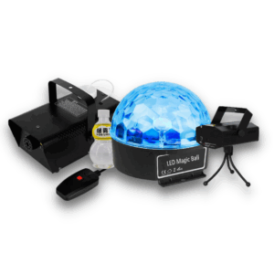 Luz Kit Fiesta (Bola Mágica + Luz Láser + Máquina de Humo + Líquido de Humo) , ENGLAND LIGHTING ELT-PACKX
