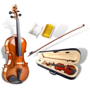 Violín 1/4 de madera maple con estuche, arco y perrubia