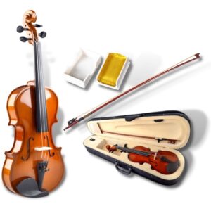 Violín 1/2 de madera maple con estuche, arco y perrubia