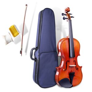 Violín 4/4 de abeto con estuche, arco, perrubia