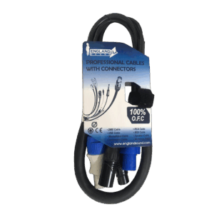 Cable DMX Powercon-XLR Extensión DMX-Audio  , 1 m Long. de Cable, ENGLAND SOUND PRO ES-DMXL1M