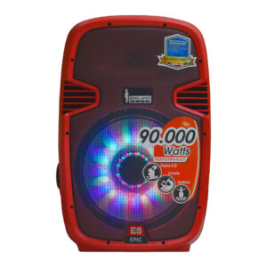 CAJA AMPLIFICADA DE 15 PULG, 90.000 W, COLOR ROJO, ENGLAND SOUND, ES-2 GAD EPIC 15-LED R