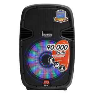 CAJA AMPLIFICADA DE 15 PULG, 90.000 W, COLOR NEGRO, ENGLAND SOUND, ES-2 GAD EPIC 15-LED