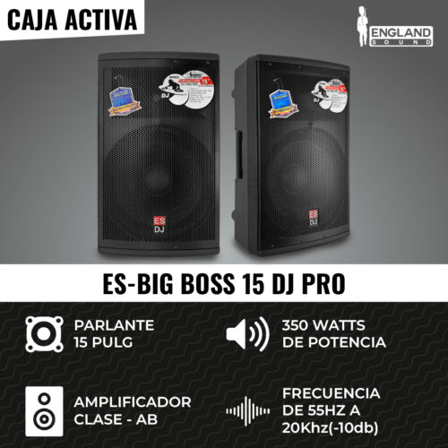 CAJA ACTIVA 15 PULG, 350 WATTS RMS, ENGLAND SOUND, ES-BIG BOSS 15P-DJ PRO - Imagen 4