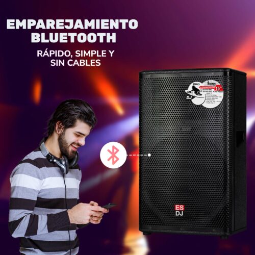 CAJA AMPLIFICADA PRO DE 15 PULG, 400W RMS, ENGLAND SOUND, ES-POWERMAX 15W DJ PRO - Imagen 7